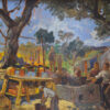 Il lavoro di casa - olio su tavola - cm. 40 x 49 - 1930