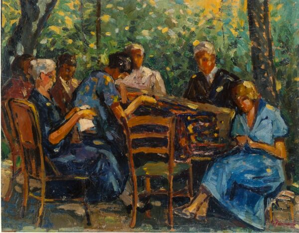 Festa_d_estate-olio-su-tavola-cm.-40-x-49-1930
